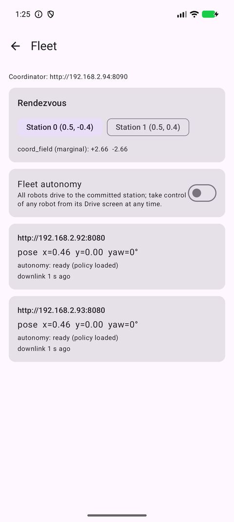 Scout app — fleet monitoring